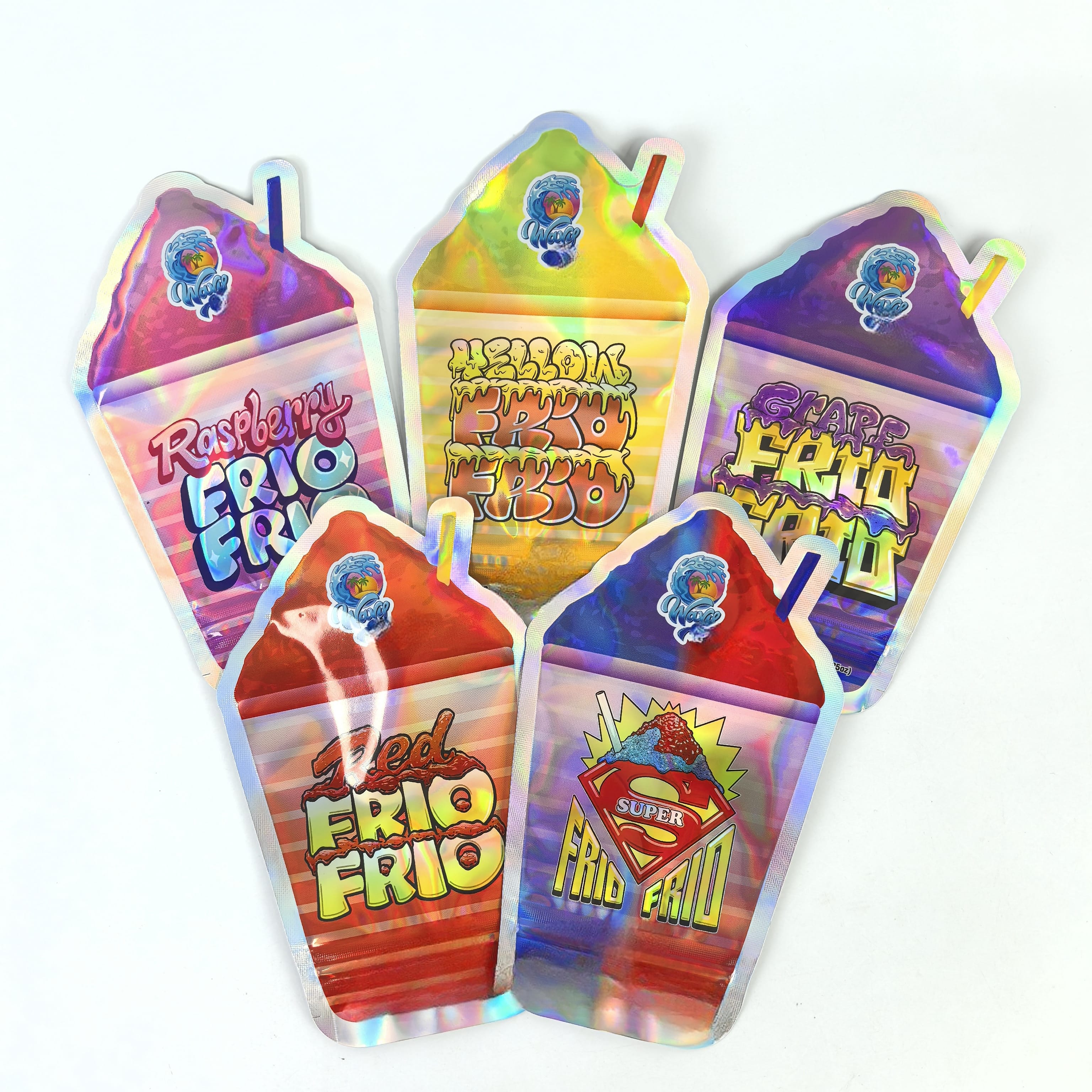 Holographic tuag txiav Mylar hnab