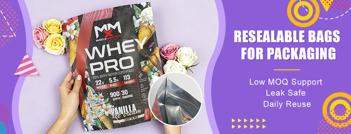Imballaggio di proteine ​​in polvere