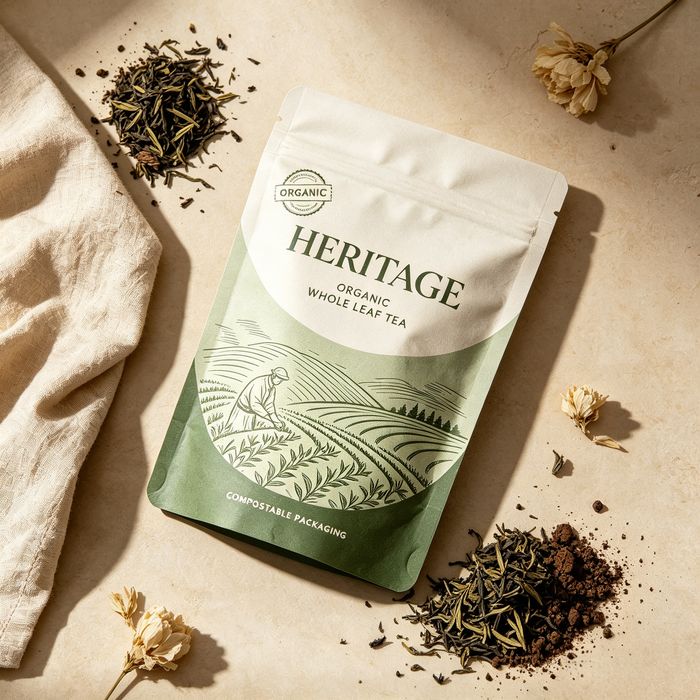 Custom compostable tea packaging bags