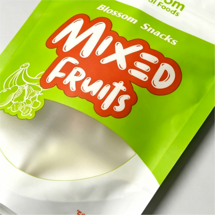 Custom Dried Fruit Pouch Transparent Window