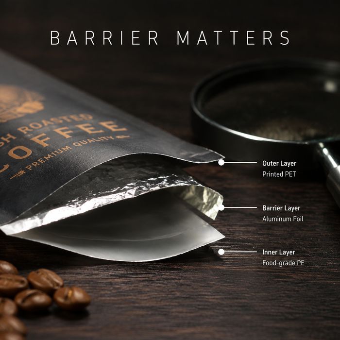 Multi layer coffee packaging film