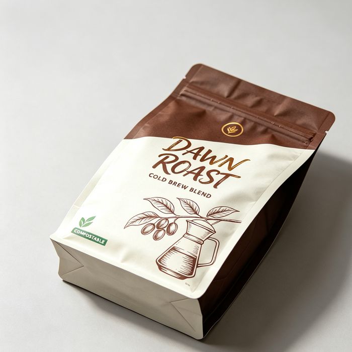 Compostable Coffee Bag Zipper Detail