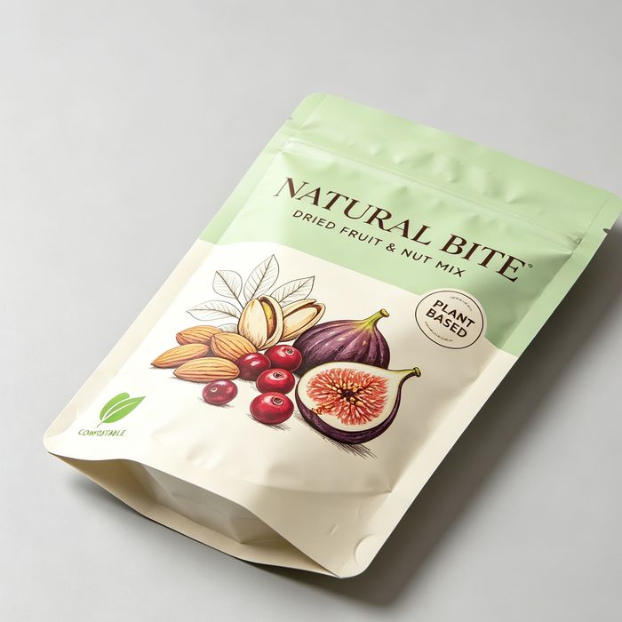 Compostable Stand Up Pouch Bottom Gusset Detail