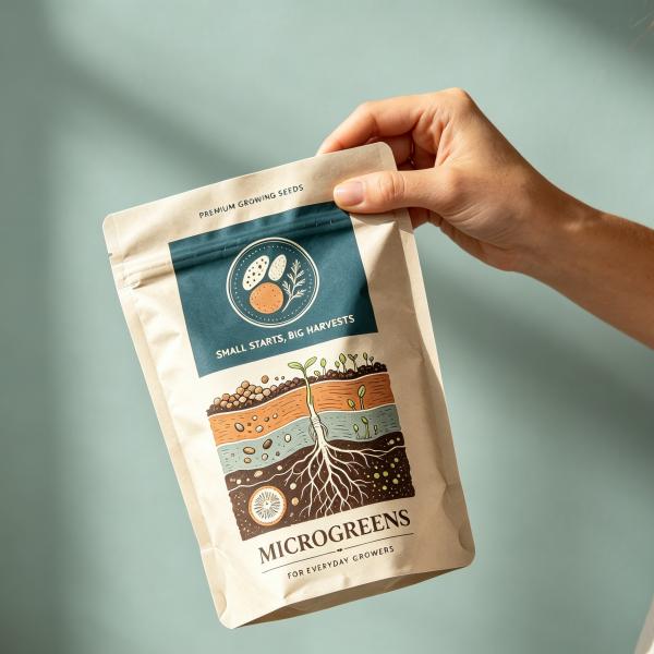 custom printed kraft paper seed pouch