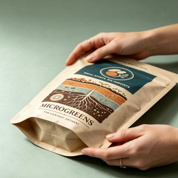 gusset bottom kraft paper stand up pouch