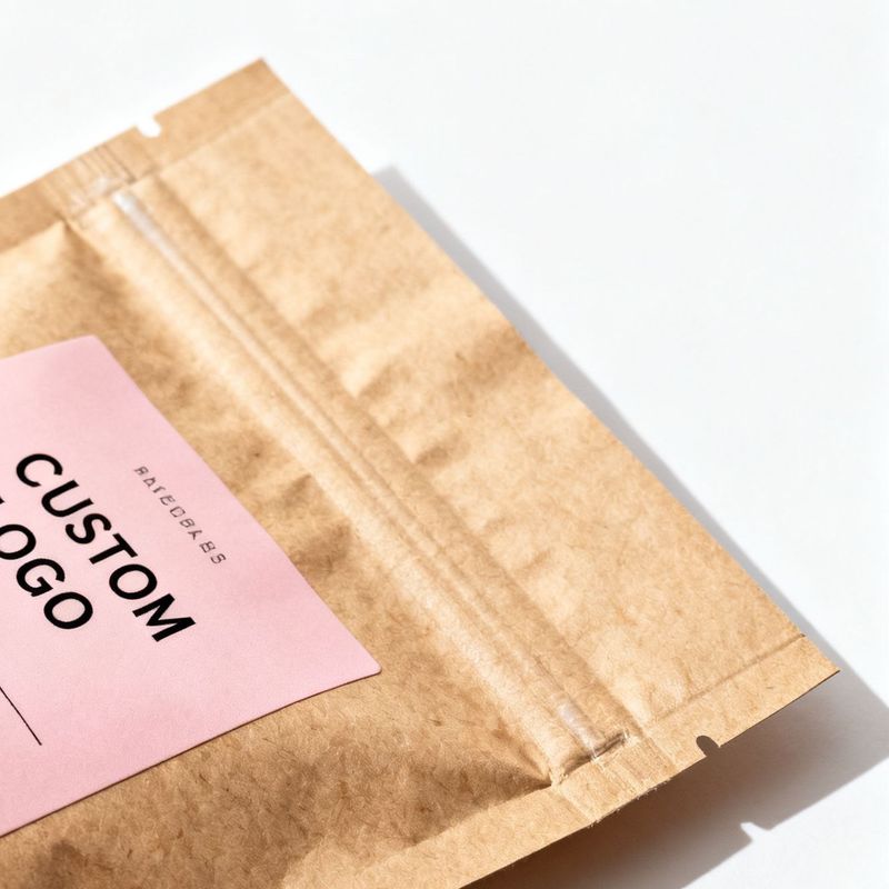 Custom Design Paper Pouch With Zipper (