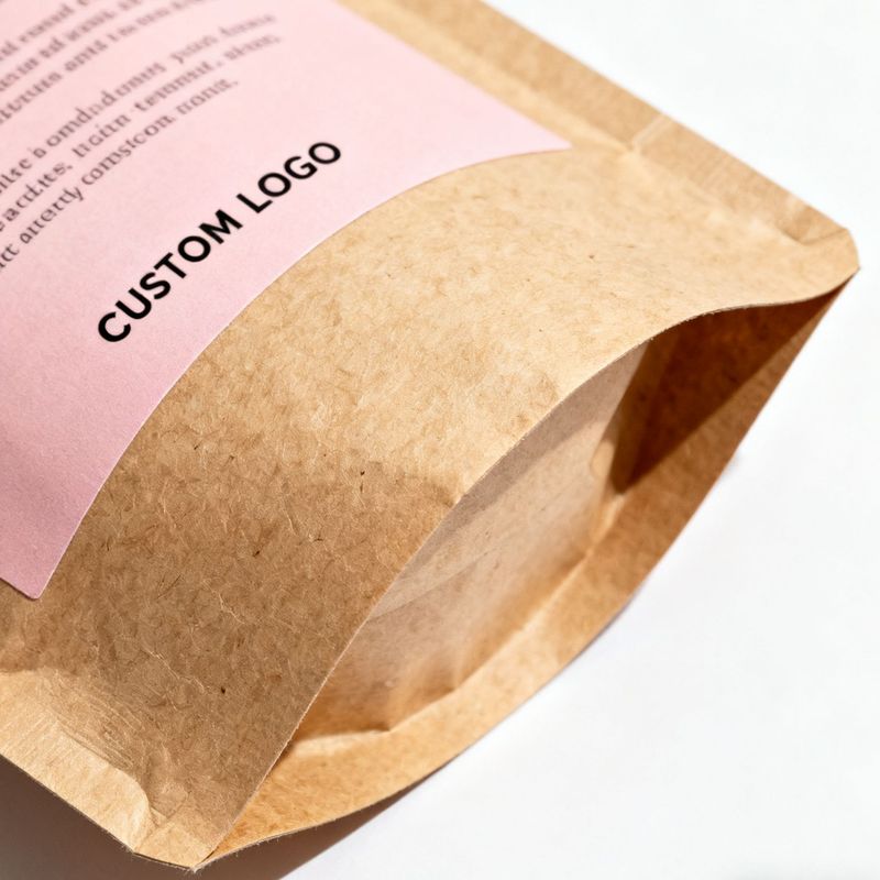 Custom Design Paper Pouch With Zipper (