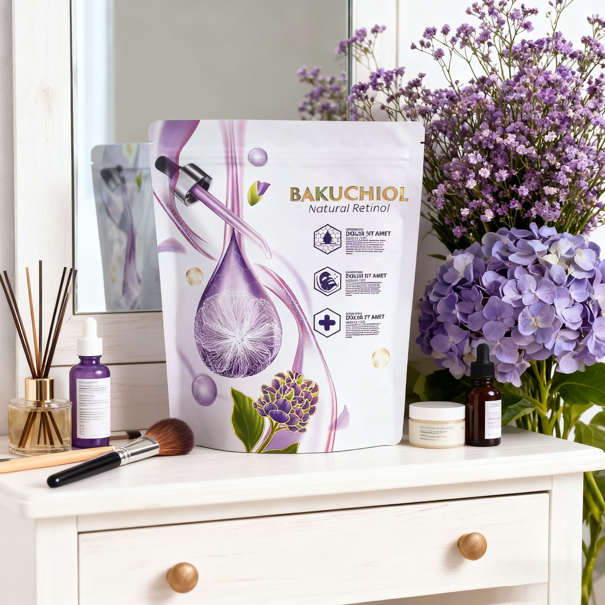 Custom Stand Up Pouch With Hot Foil Stamping