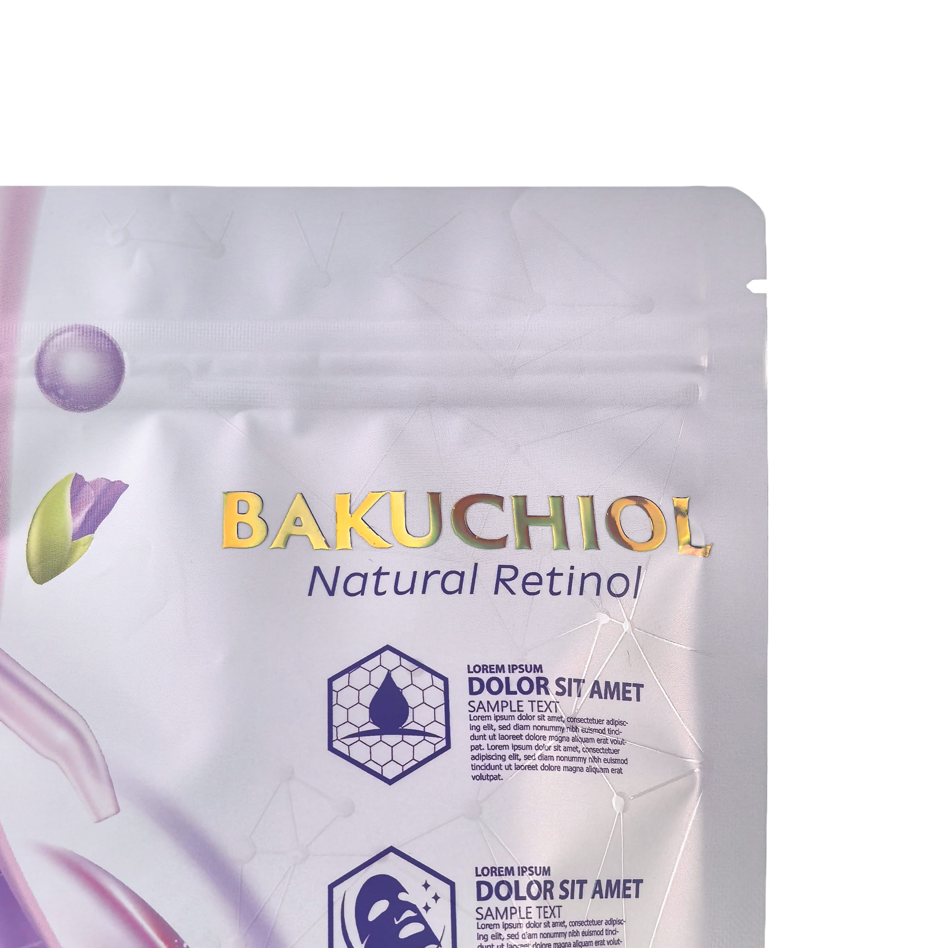 Custom Stand Up Pouch With Hot Foil Stamping