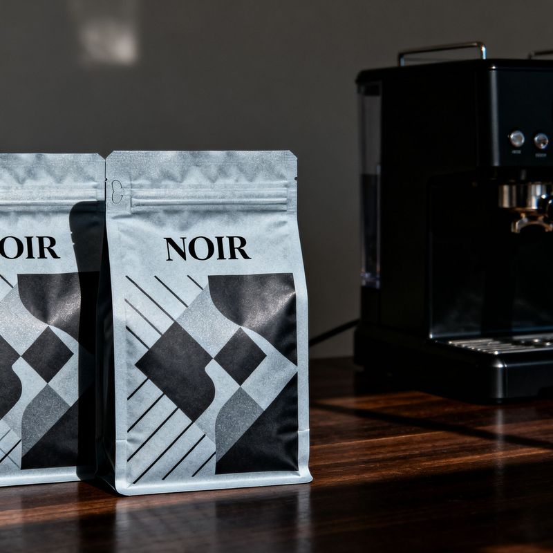 Custom printed flat bottom coffee bag