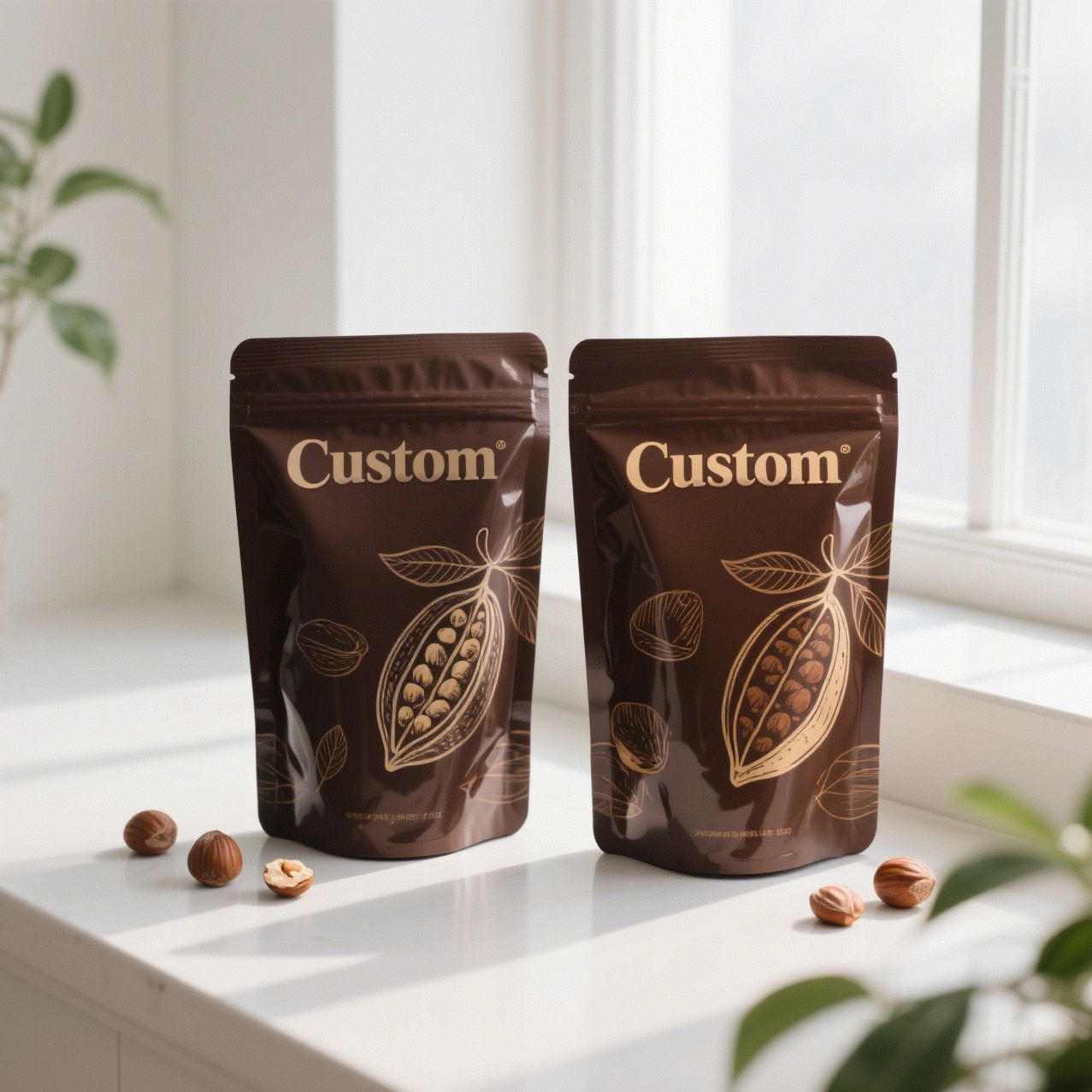 Customized Resealable Stand Up Zipper Pouch