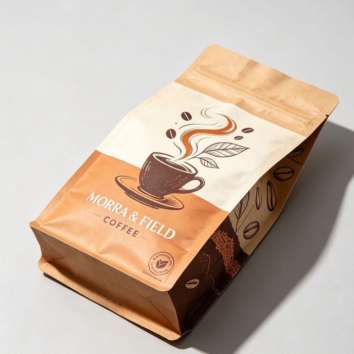 Flat Coffee Pouch Bottom Gusset Detail