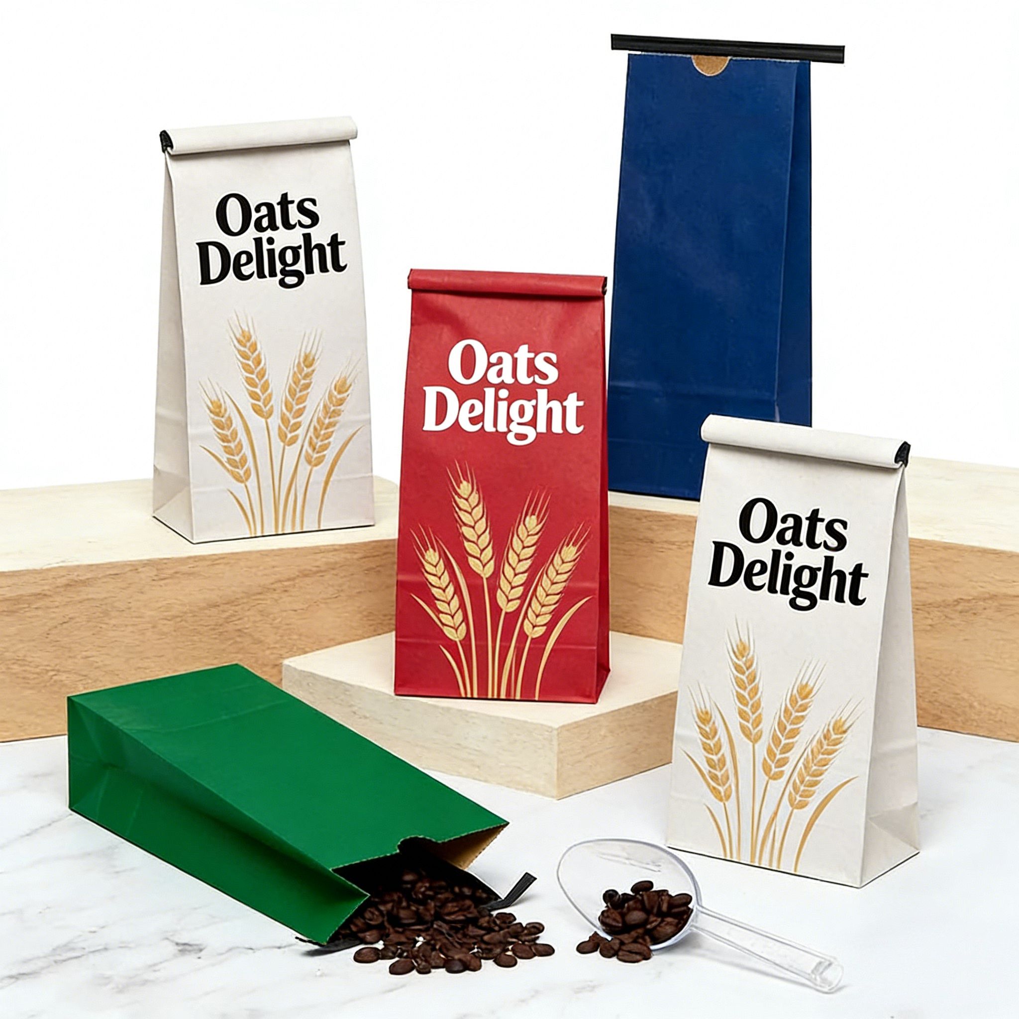 flat bottom coffee pouch 