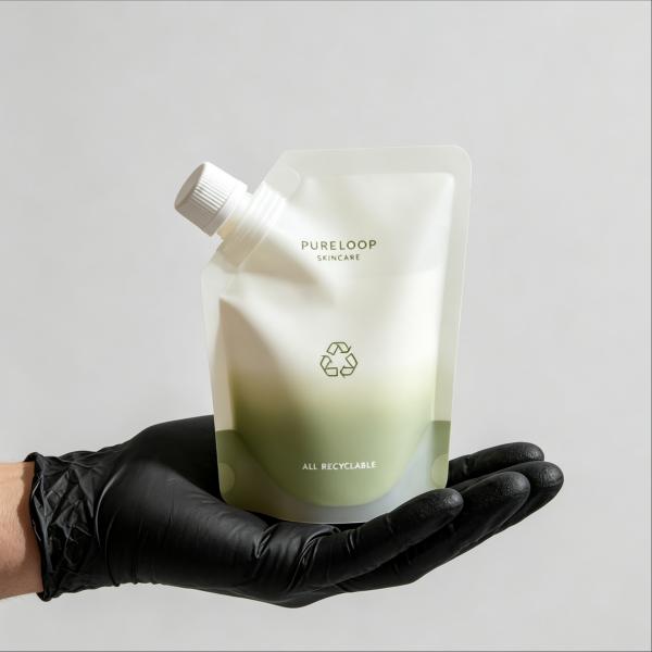 Mono-PE recyclable spout pouch material