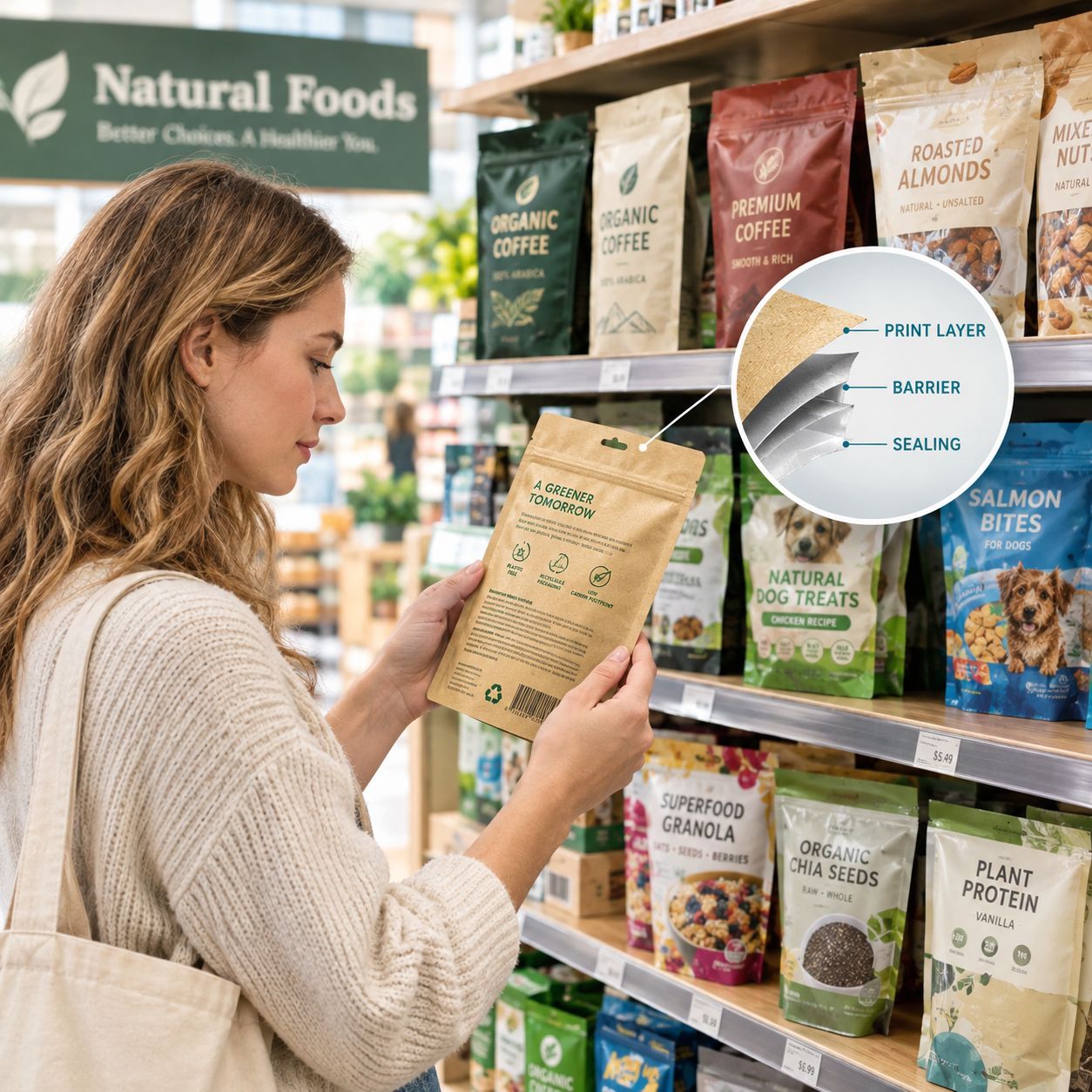 sustainable packaging pouch
