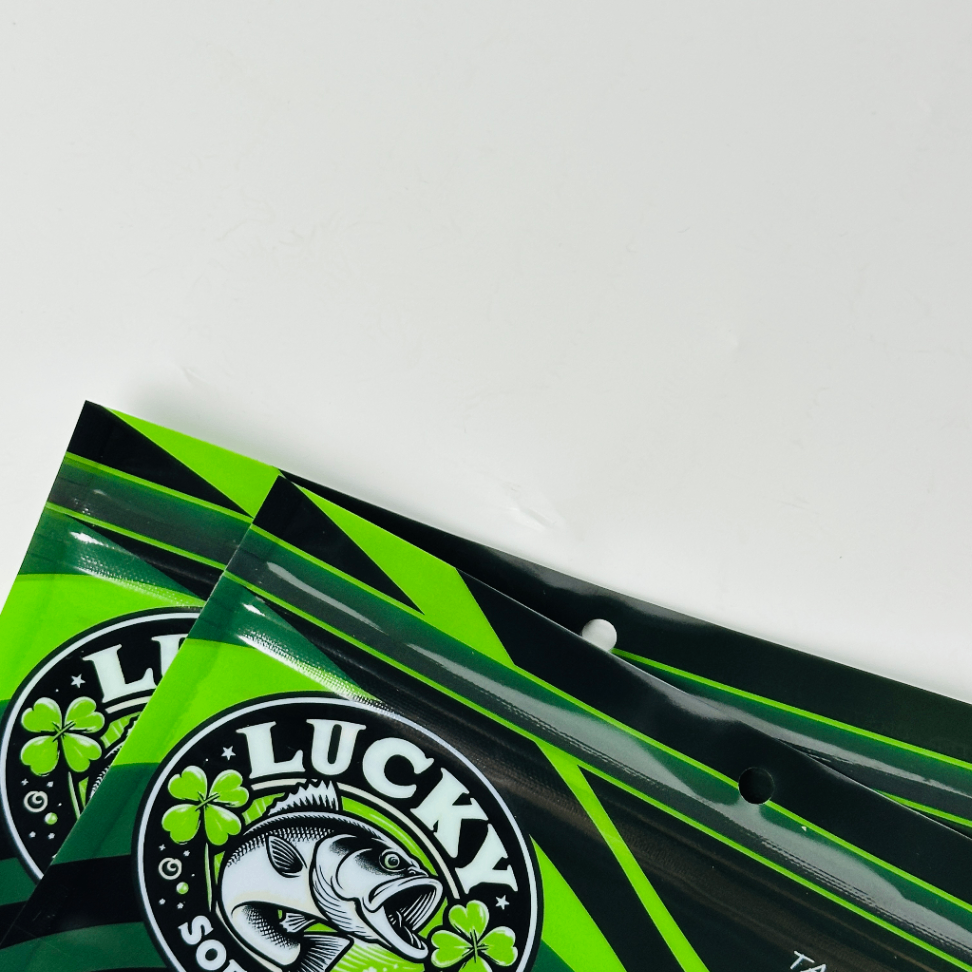 Resealable zipper detail fishing lure packaging bag