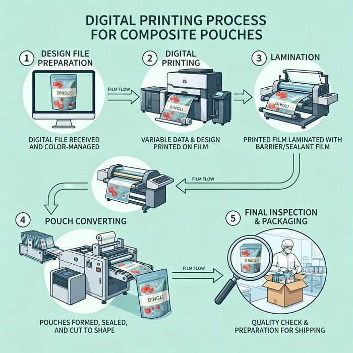 digital printing process for custom packaging