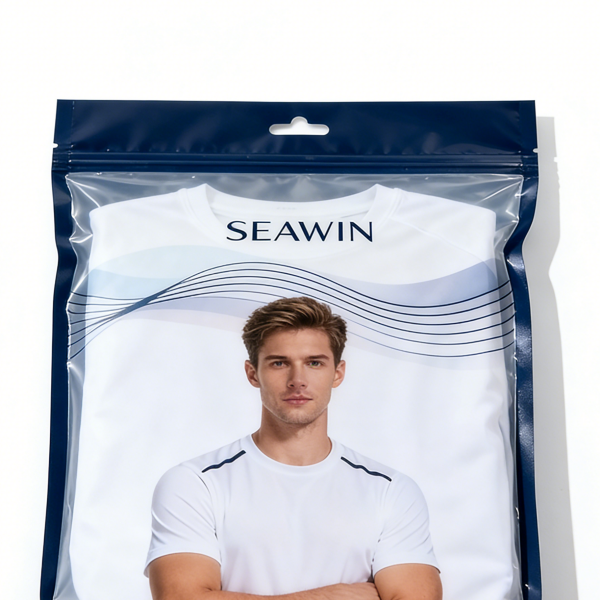 Custom Printed Underwear Packaging Bag Logo Printing Detail